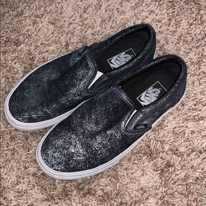 Suede and Glitter Slip-On Vans